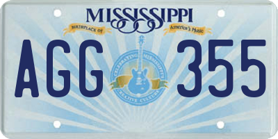 MS license plate AGG355