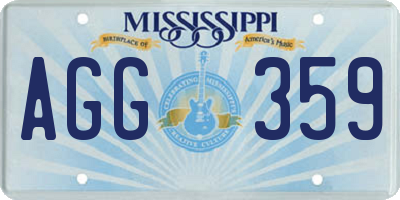 MS license plate AGG359