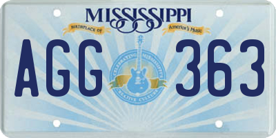 MS license plate AGG363