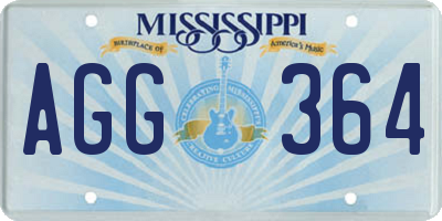 MS license plate AGG364