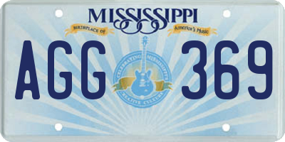 MS license plate AGG369