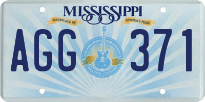 MS license plate AGG371