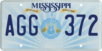MS license plate AGG372