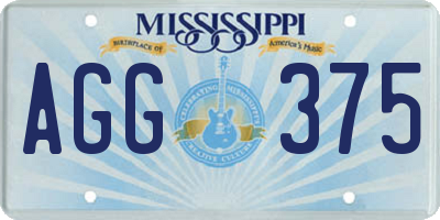 MS license plate AGG375