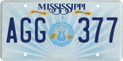 MS license plate AGG377