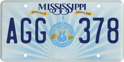 MS license plate AGG378