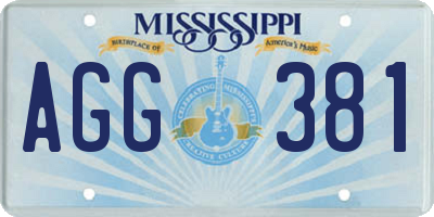 MS license plate AGG381