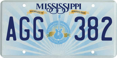 MS license plate AGG382