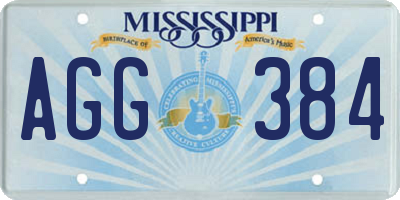 MS license plate AGG384