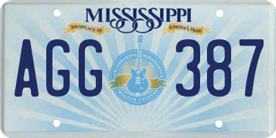 MS license plate AGG387