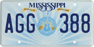 MS license plate AGG388
