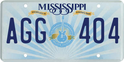 MS license plate AGG404
