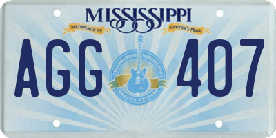 MS license plate AGG407