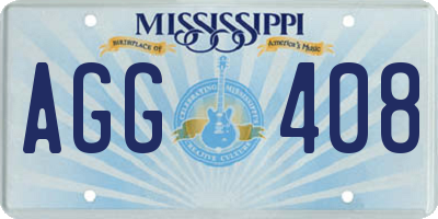 MS license plate AGG408