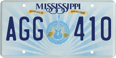 MS license plate AGG410