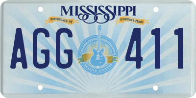 MS license plate AGG411