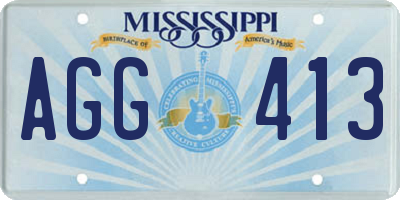 MS license plate AGG413