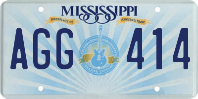 MS license plate AGG414
