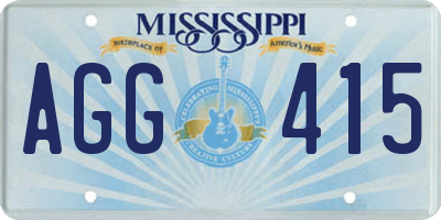 MS license plate AGG415