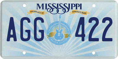 MS license plate AGG422