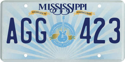 MS license plate AGG423