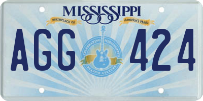 MS license plate AGG424