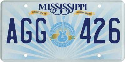 MS license plate AGG426