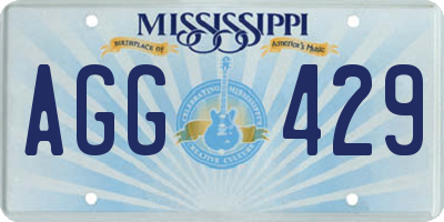 MS license plate AGG429