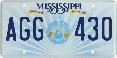 MS license plate AGG430
