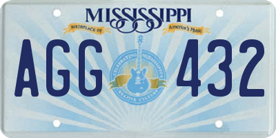 MS license plate AGG432