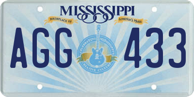MS license plate AGG433