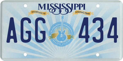 MS license plate AGG434