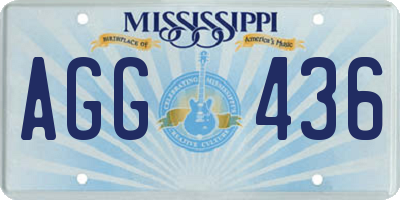 MS license plate AGG436