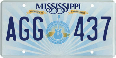 MS license plate AGG437