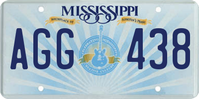 MS license plate AGG438
