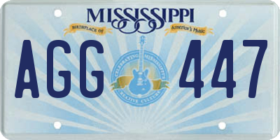 MS license plate AGG447