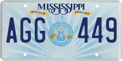 MS license plate AGG449