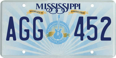 MS license plate AGG452