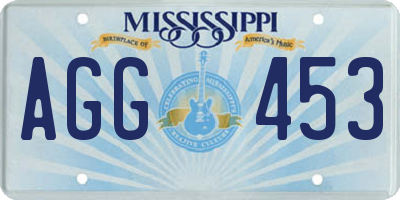 MS license plate AGG453