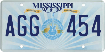 MS license plate AGG454