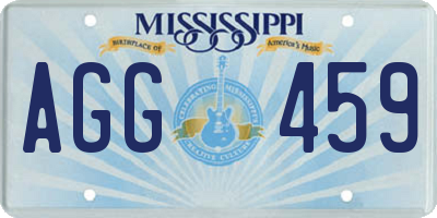 MS license plate AGG459