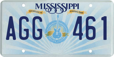MS license plate AGG461