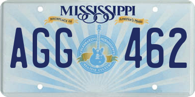 MS license plate AGG462