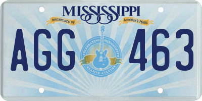 MS license plate AGG463