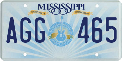 MS license plate AGG465