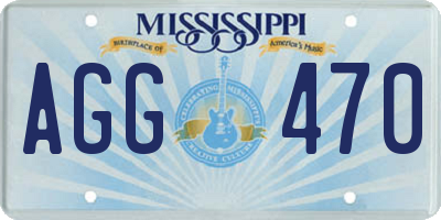 MS license plate AGG470