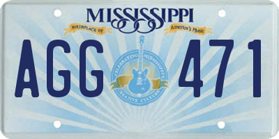 MS license plate AGG471
