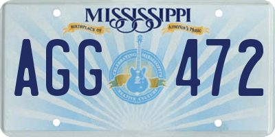 MS license plate AGG472