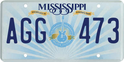 MS license plate AGG473