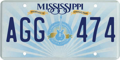 MS license plate AGG474